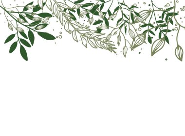 Metin, çiçek ve yapraklar için kopyalama alanı olan basit modern tarzda vektör tasarım şablonları - düğün davetiyesi arka planı ve çerçeveleri, sosyal medya hikayeleri duvar kağıtları