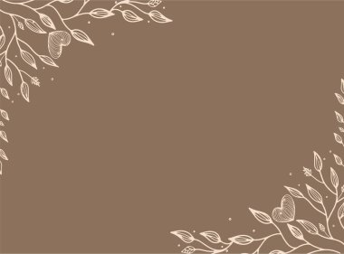 Metin, çiçek ve yapraklar için kopyalama alanı olan basit modern tarzda vektör tasarım şablonları - düğün davetiyesi arka planı ve çerçeveleri, sosyal medya hikayeleri duvar kağıtları