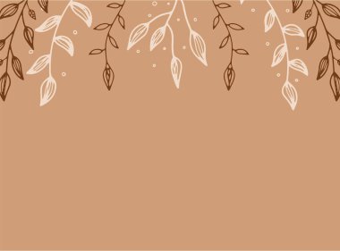 Metin, çiçek ve yapraklar için kopyalama alanı olan basit modern tarzda vektör tasarım şablonları - düğün davetiyesi arka planı ve çerçeveleri, sosyal medya hikayeleri duvar kağıtları