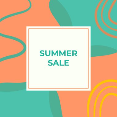 Tropikal yaprak arkaplanlı yaz indirimi afişi tasarımı. Çiçek arka plan vektörü. Palmiye yaprakları, canavar yaprağı, duvar çerçevesi, duvar resimleri, davetiye, poster için botanik arka plan tasarımı