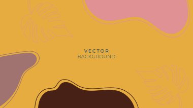 Çiçekli, yapraklı, organik, el çizimi ve çizgileri olan soyut moda evrensel sanatsal arka plan şablonları. Kapak, davetiye, afiş, pankart, broşür, poster, kart, broşür ve diğer şeyler için iyi