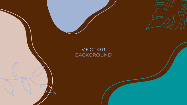 Abstract trendy universal artistic background templates with floral, leaves, organic, hand drawn, and lines. Good for cover, invitation, banner, placard, brochure, poster, card, flyer and other