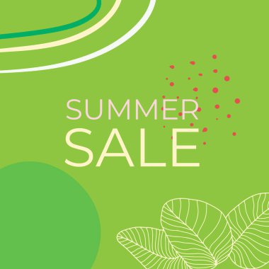 Tropikal yaprak arkaplanlı yaz indirimi afişi tasarımı. Çiçek arka plan vektörü. Palmiye yaprakları, canavar yaprağı, duvar çerçevesi, duvar resimleri, davetiye, poster için botanik arka plan tasarımı