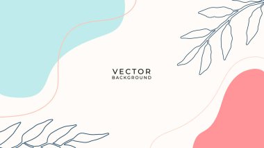 Çiçekli ve geometrik elementli organik arka plan. Sosyal medya paylaşımları, mobil uygulamalar, afişler tasarımı ve internet reklamları için. Moda bohem geçmişleri. Boho tarzı arkaplan