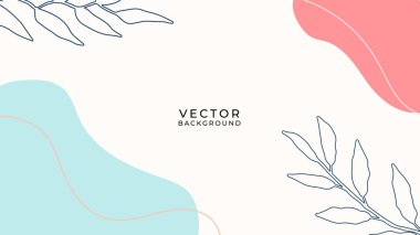 Çiçekli ve geometrik elementli organik arka plan. Sosyal medya paylaşımları, mobil uygulamalar, afişler tasarımı ve internet reklamları için. Moda bohem geçmişleri. Boho tarzı arkaplan