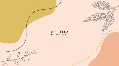 Çiçekli ve geometrik elementli organik arka plan. Sosyal medya paylaşımları, mobil uygulamalar, afişler tasarımı ve internet reklamları için. Moda bohem geçmişleri. Boho tarzı arkaplan