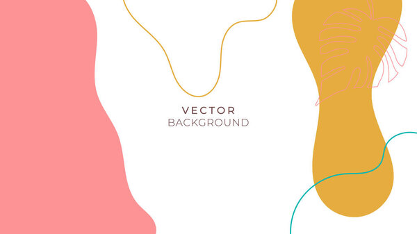 Abstract trendy universal artistic background templates with floral, leaves, organic, hand drawn, and lines. Good for cover, invitation, banner, placard, brochure, poster, card, flyer and other