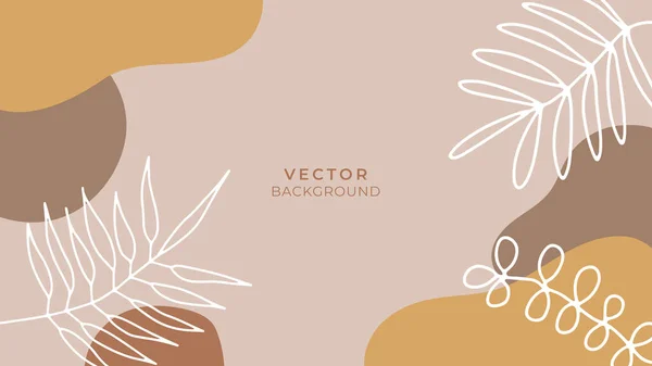 Fondo Orgánico Con Elementos Florales Geométricos Para Publicaciones Redes Sociales — Vector de stock