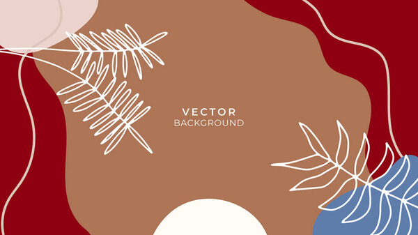 Organic background with floral and geometric elements. For social media posts, mobile apps, banners design and web or internet ads. Fashion bohemian backgrounds. Boho style background