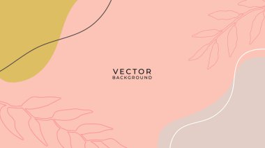 Çiçekli ve geometrik elementli organik arka plan. Sosyal medya paylaşımları, mobil uygulamalar, afişler tasarımı ve internet reklamları için. Moda bohem geçmişleri. Boho tarzı arkaplan