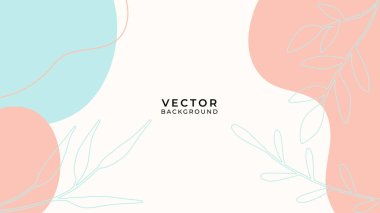 Çiçekli ve geometrik elementli organik arka plan. Sosyal medya paylaşımları, mobil uygulamalar, afişler tasarımı ve internet reklamları için. Moda bohem geçmişleri. Boho tarzı arkaplan