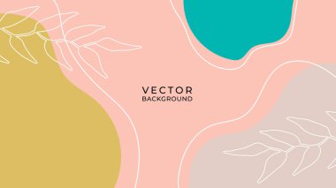 Çiçekli ve geometrik elementli organik arka plan. Sosyal medya paylaşımları, mobil uygulamalar, afişler tasarımı ve internet reklamları için. Moda bohem geçmişleri. Boho tarzı arkaplan