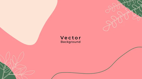 Fondo Orgánico Con Elementos Florales Geométricos Para Publicaciones Redes Sociales — Vector de stock