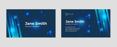 Fütürist kartvizit tasarımı. Soyut oyun ve teknoloji konseptiyle modern şekil. Lüks, koyu renk bir arka plan. Vektör illüstrasyon baskı şablonu