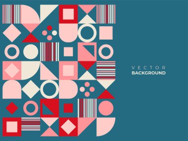 Yarım daire kare çizgi ile soyut arkaplan nokta dalga geometrik dokular, memphis tarzı