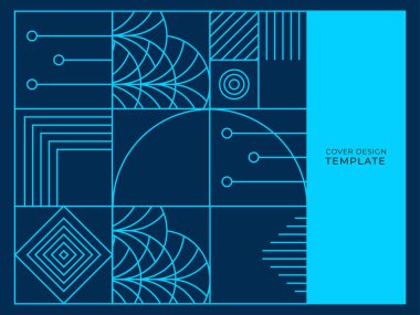 Yarım daire kare çizgi ile soyut arkaplan nokta dalga geometrik dokular, memphis tarzı