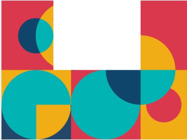 Yarım daire kare çizgi ile soyut arkaplan nokta dalga geometrik dokular, memphis tarzı