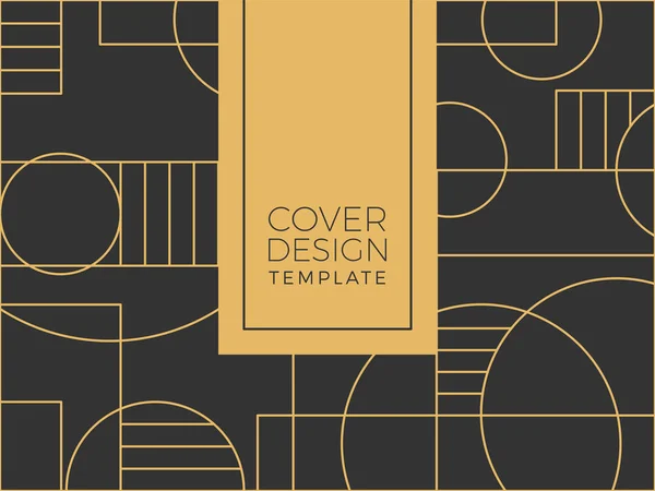 Arany Fekete Art Deco Vonal Művészet Textúra Háttér Banner Szociális — Stock Vector