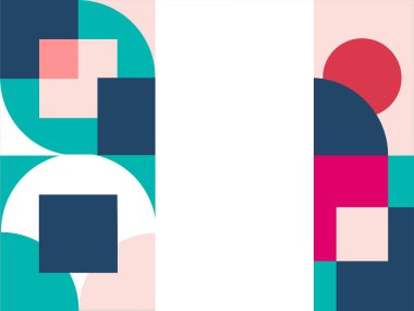 Yarım daire kare çizgi ile soyut arkaplan nokta dalga geometrik dokular, memphis tarzı