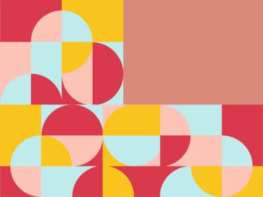 Yarım daire kare çizgi ile soyut arkaplan nokta dalga geometrik dokular, memphis tarzı