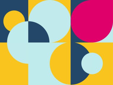 Yarım daire kare çizgi ile soyut arkaplan nokta dalga geometrik dokular, memphis tarzı