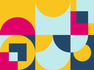 Yarım daire kare çizgi ile soyut arkaplan nokta dalga geometrik dokular, memphis tarzı