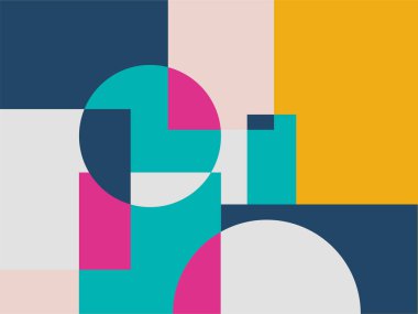 Yarım daire kare çizgi ile soyut arkaplan nokta dalga geometrik dokular, memphis tarzı