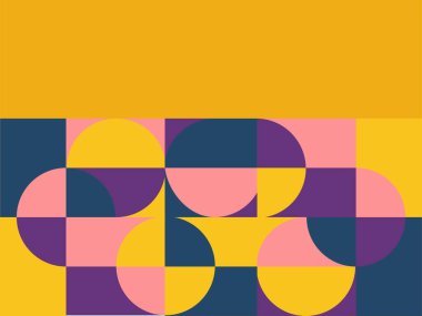 Yarım daire kare çizgi ile soyut arkaplan nokta dalga geometrik dokular, memphis tarzı