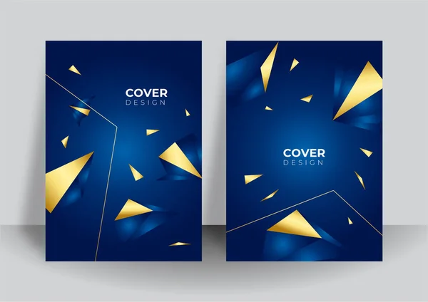 Soubor Modré Obálky Výroční Zpráva Brožura Šablony Designu Vzor Brožury — Stockový vektor