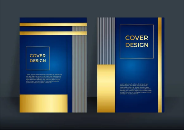 Design Capa Negócios Layout Modelo Folheto Design Capa Azul Relatório — Vetor de Stock