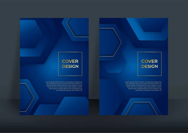 Design Capa Negócios Layout Modelo Folheto Design Capa Azul Relatório — Vetor de Stock