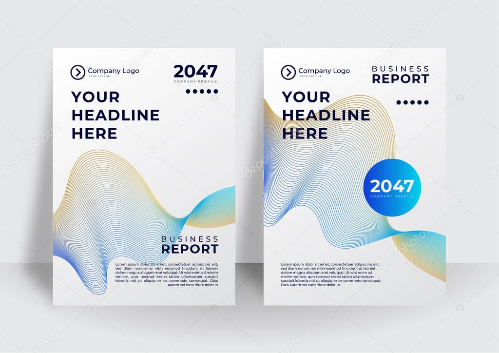 Set of brochure, annual report, flyer design templates in A4 size. Vector illustrations for business presentation, business paper, corporate document cover and layout template designs
