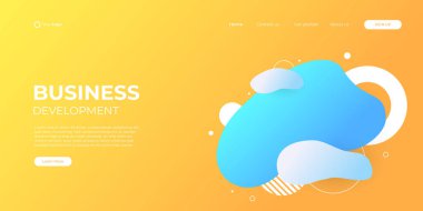 3D modern soyut sunum arkaplanı. Zarif bir arka plan. Soyut dekorasyon, geometrik, yarım ton, gradyanlar, 3 boyutlu vektör çizimi. Sarı mavi arkaplan