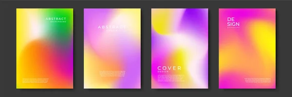 近代的な抽象的なぼやけた色のグラデーションパターンで設定されたぼやけた背景 パンフレット ポスター バナー チラシやカードのためのテンプレートコレクション ベクターイラスト — ストックベクタ