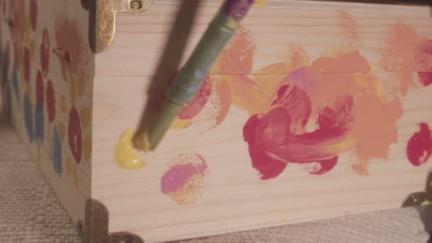 Cuadro de arte pintura bricolaje — Vídeo de stock