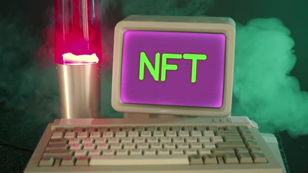 NFT nicht fungable Marke — Stockvideo