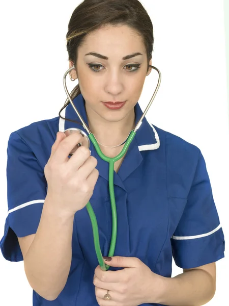 Young Female Junior Doctor Nurse Or Healthcare Worker — Stock Photo, Image