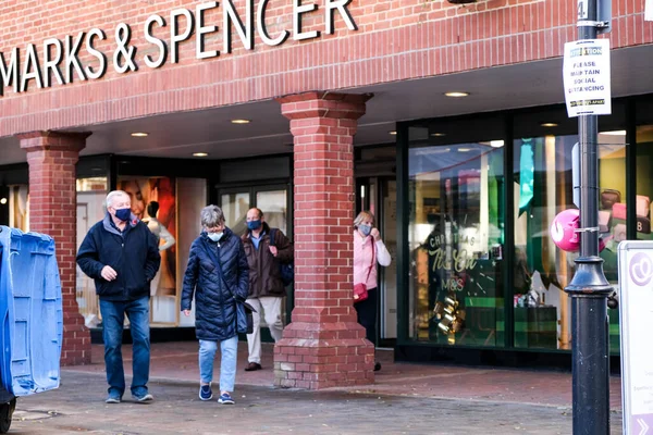 Лондон Великобритания Ноября 2020 Года Marks Spencer Retail Chain Store — стоковое фото