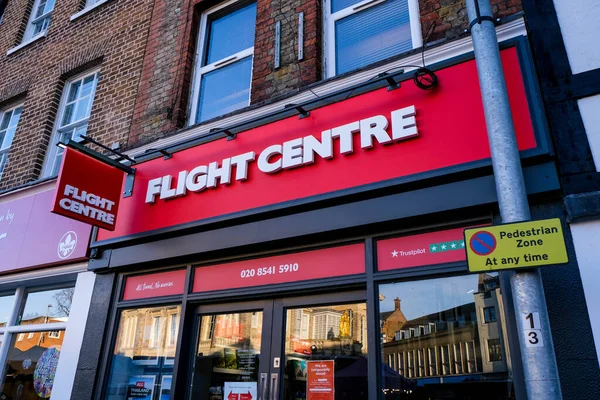 London December 2020 Flight Centre Travel Agency Store Closed Customers — Stock Photo, Image