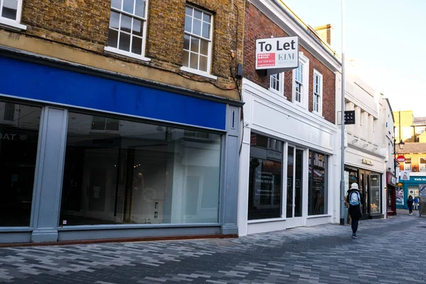 London December 2020 Empty Retail High Street Shops Closing Due — Stock Photo, Image