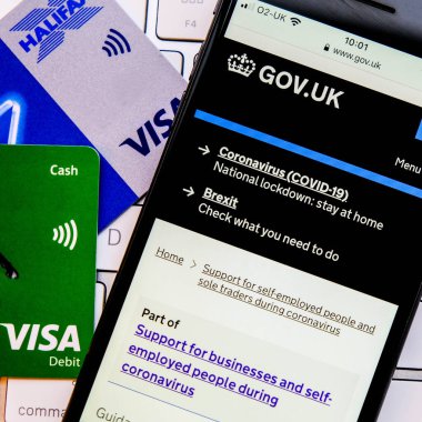 Londra İngiltere, Şubat 01 2021, Coronavisus Covid-19 sırasında Devlet İşletme Rehberi Görüntüsü