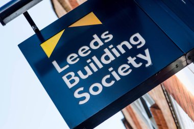 Londra İngiltere, 12 Aralık 2017, Leeds İnşaat Topluluğu logosu ve imzası