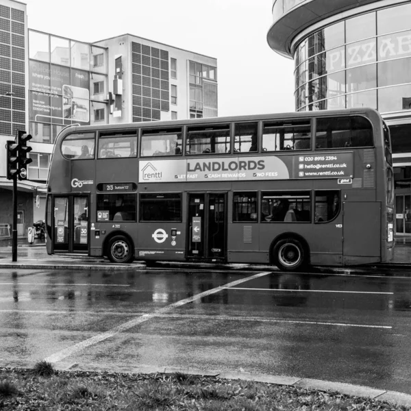 Kingston Thames Londres Reino Unido March 2021 Double Decker London —  Fotos de Stock