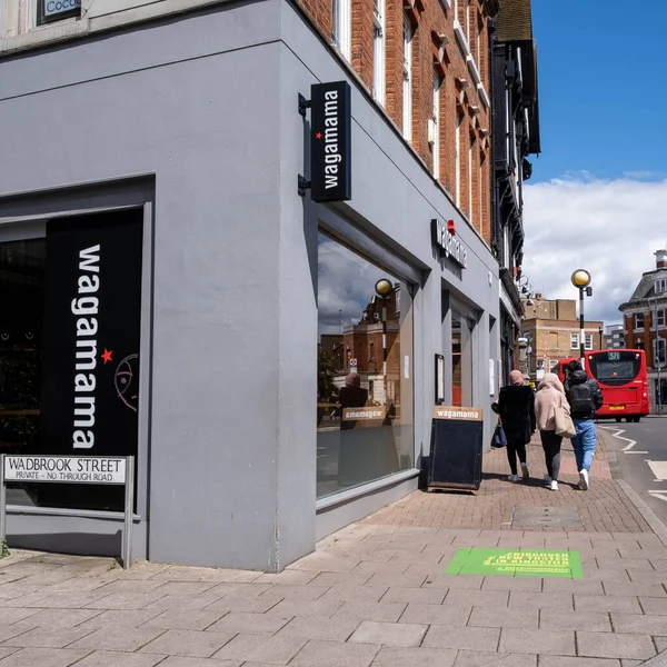 Kingston Thames London May 2021 Town Centre High Street Wagamama — Stock Photo, Image