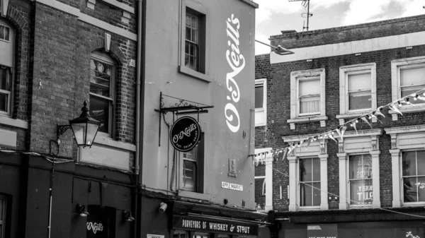Kingston Thames London May 2021 Black White Image Oneills Pub — стокове фото