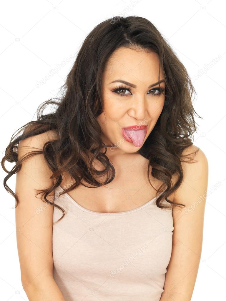 Young Woman Pulling Silly Faces