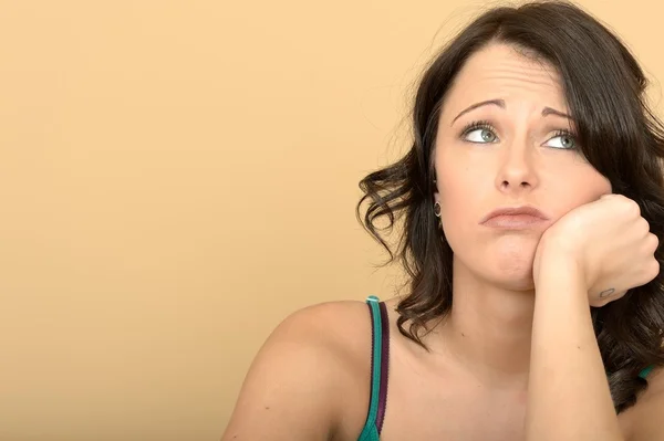 Stressed Anxious Young Woman — Stock Photo, Image