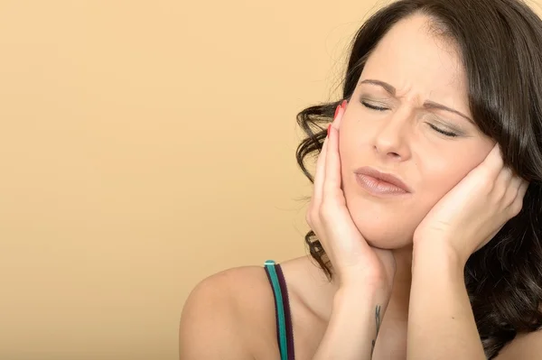 Attractive Young Woman With a Painful Toothache — Stock Photo, Image