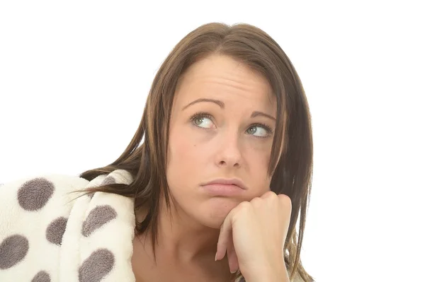 Head Shot of an Attractive Beautiful Young Woman With Facial Expressions — Stock Photo, Image