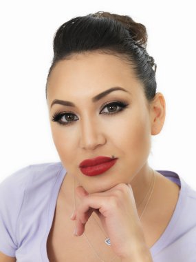 Beautiful Sad Thoughtful Young Hispanic Woman With Problems on Her Mind